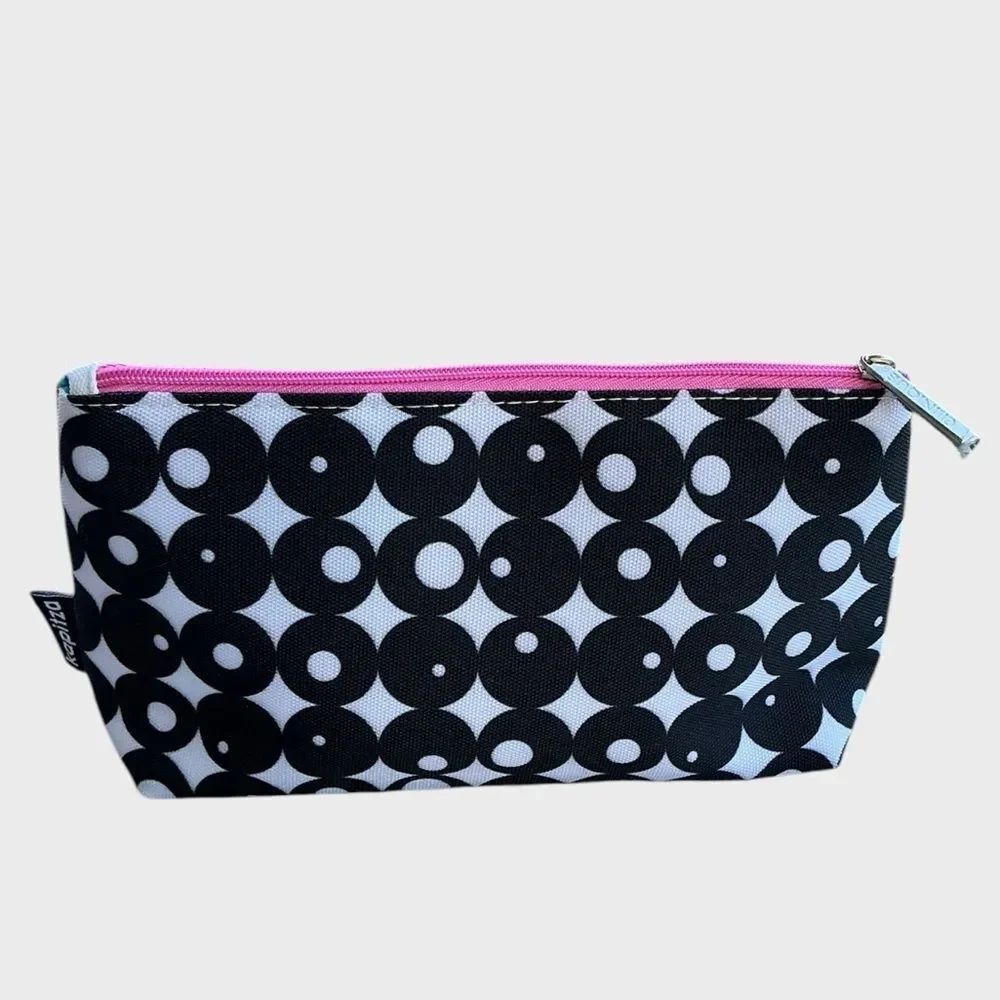 Clinique Kapitza Cosmetic Makeup Bag Travel Zipper Pouch Lined NWT